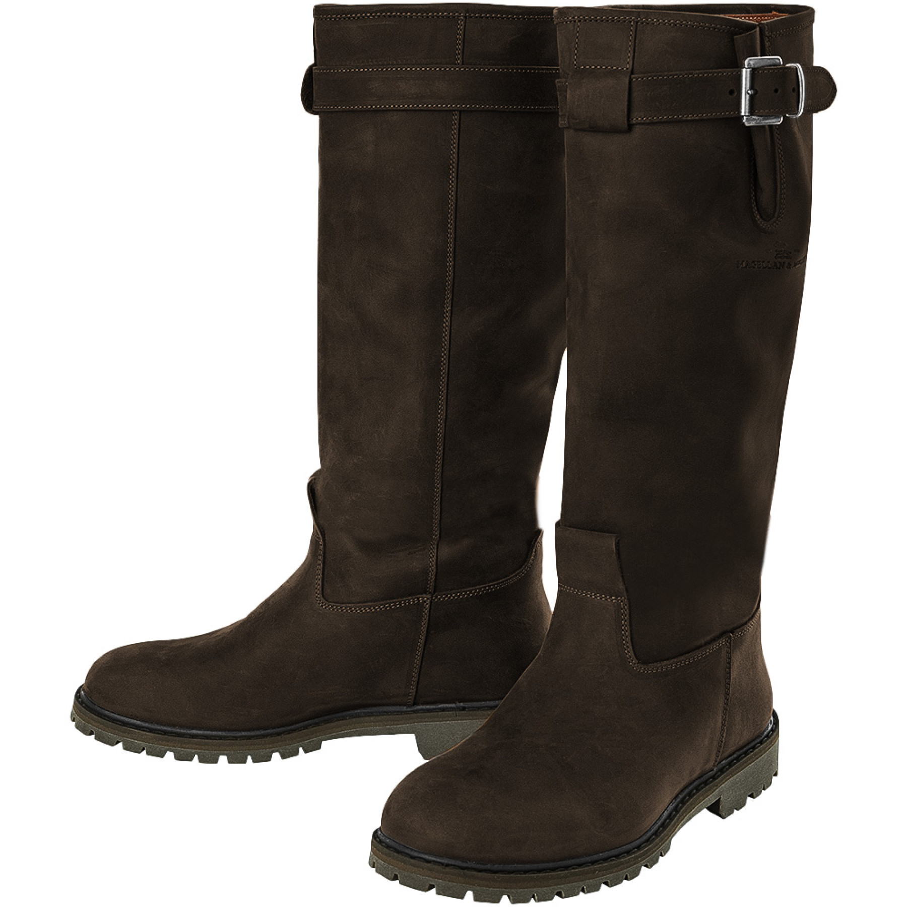Magellan & Mulloy XSCAPE Denver Brown | kniehoge dames schoen in gepatineerd donker bruin leer 